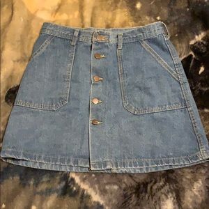 SheIn Button Front Denim Short Skirt